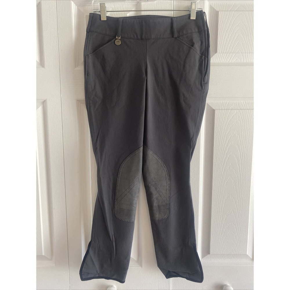Pikeur Victory Breeches Womens 40 Gray Knee Patch Equestrian Horse Riding Pants
